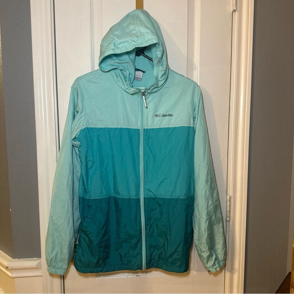 COLUMBIA | XL (18/20) | Girls Windbreaker Jacket Full Zip Hooded‎